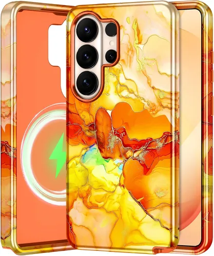 Vista 30 de Btscase para Samsung Galaxy S25, [Probado contra caídas de grado militar] Funda protectora de diseño de patrón de mármol, resistente, delgada