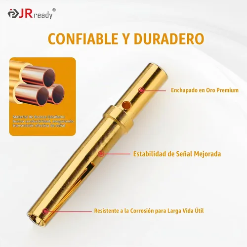 Vista 2 de JRready ST6239 Terminal de placa de oro DB9 Conector pin barrle 205089-1 y 205090-1 D-SUB Conector de crimpado contacts30 Pin y 30 zócalo