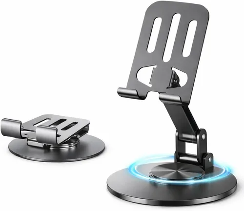Vista 16 de Mizi Soporte para teléfono celular, ángulo y altura ajustable, soporte de teléfono de escritorio compatible con iPhone 17/16/15 Pro Max, Samsung
