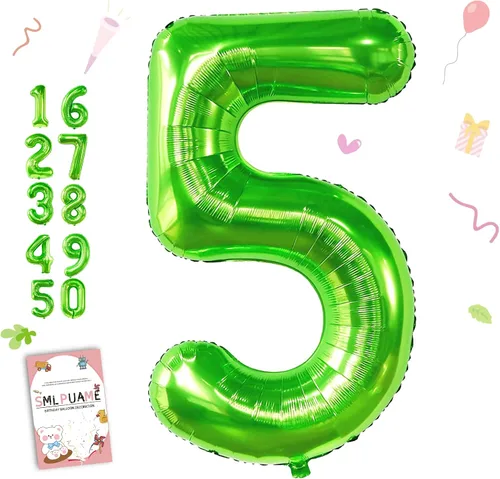 Vista 151 de Globos grandes de 40 pulgadas de números del 0 al 9, globos numéricos para decoración de fiesta de cumpleaños, globos de helio de aluminio