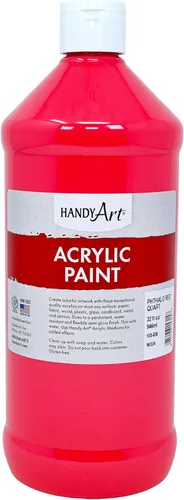 Vista 94 de Handy Art Pintura acrílica, juego de 12 colores, botellas de 16 onzas, acrílico líquido para estudiantes semibrillante, consistencia de flujo