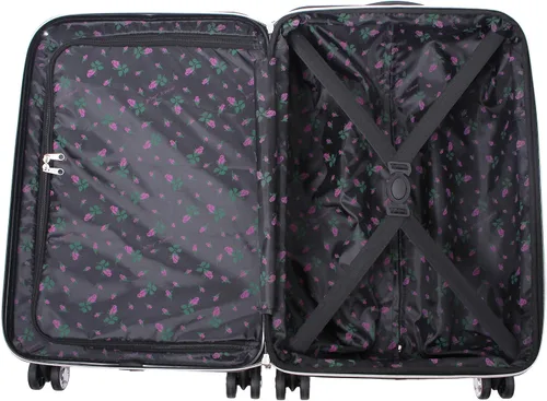 Vista 5 de Betsey Johnson Maleta rígida de equipaje de 3 piezas con ruedas giratorias (20 pulgadas, 26 pulgadas, 30 pulgadas) (talla única, puntal flamenco)..