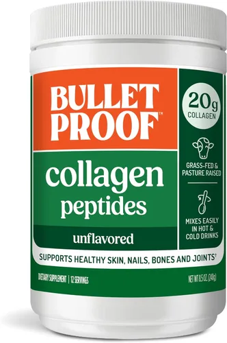 Vista 14 de Bulletproof Polvo de Péptidos de Colágeno Chocolate con Aceite MCT, 14.3 Onzas, Proteína de Colágeno Alimentado con Pasto para la Piel, Soporte