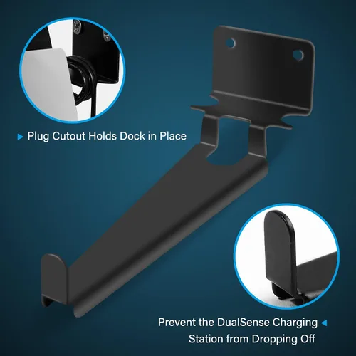 Vista 3 de Wall Mount for PS5 Controller Charger Station, PS5 Wall Mount PS5 DualSense Charging Station Wall Mount for PS5 DualSense Controllers