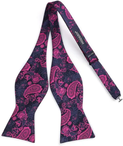 Vista 29 de HISDERN Pajaritas para hombre, corbatín de cachemira para hombre, corbata de lazo y bolsillo cuadrado, juego formal de esmoquin para boda