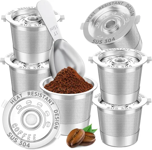 Vista 9 de 1 paquete de cápsulas de café reutilizables K Cups para Keurig 1.0: cápsulas de café reutilizables de acero inoxidable para cápsulas de café Keurig