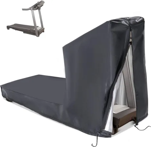Vista 8 de Onlyme Treadmill Covers for Non-Folding Home Running Machines with Zipper & Drawstring, Black