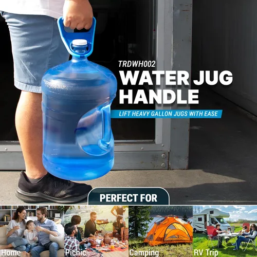 Vista 2 de TERA PUMP Mango ergonómico para jarra de agua Portabotellas de agua potable, mango de fácil agarre, para 3 a 5 galones