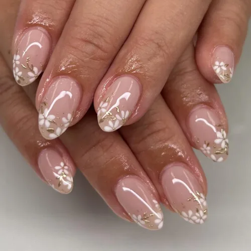 Vista 21 de evpct Uñas a presión bohemias 3D Nude con diseño de estrella dorada y 30 estrellas 3D de estilo bohemio