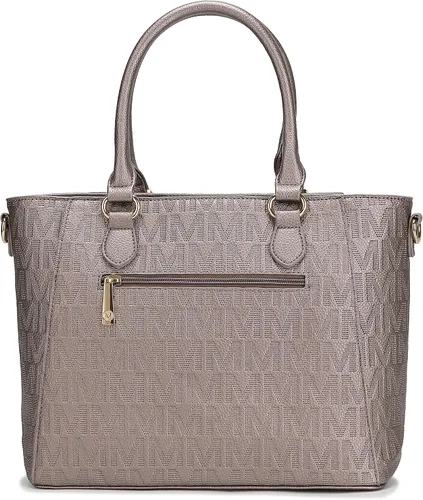 Vista 5 de MKF Collection - Bolso de hombro para mujer de cuero vegano con asa superior, bolso con bolsillo, bolso de mano y cartera de mano de Mia K