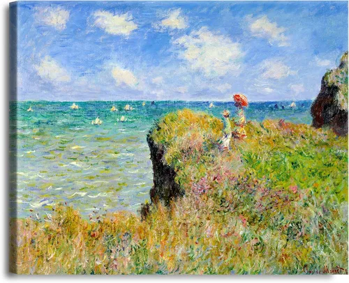 Vista 289 de A&T ARTWORK Antibes Seen from The Salis Gardens de Claude Monet Las Obras de Arte Clásico Mundial Reproducciones, Impresiones de Arte en Lienzo