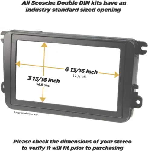 Vista 3 de Scosche KA2099DGB Compatible con Kia Sportage ISO 2011-15 Doble DIN y DIN+Pocket Dash Kit, Dk. Gris