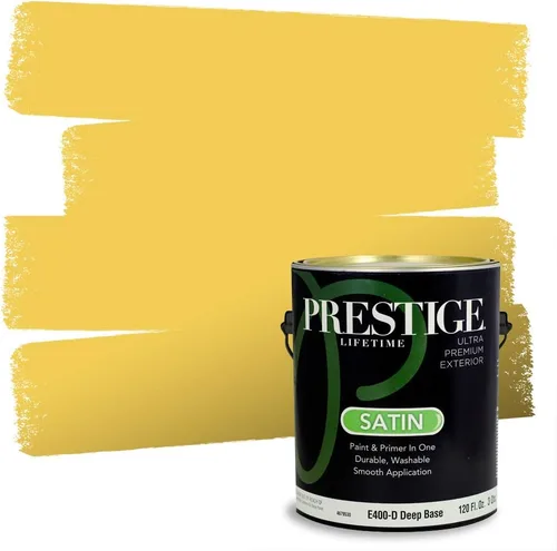 Vista 143 de PRESTIGE Pinturas de pintura exterior e imprimación en uno, 1 galón, plano, combinación comparable de Benjamin Moore* Pila de heno