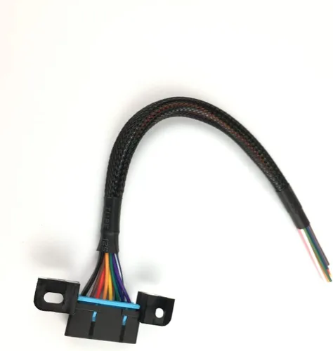 Vista 4 de 16PIN j1962F OBD2 Conector hembra a cable abierto OBDII, conector de cable de arnés fijo para puerto de tablero