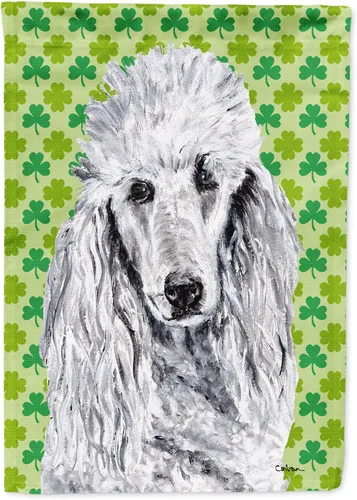 Vista 13 de Caroline's Treasures SS4442GF Affenpinscher Bandera de jardín con retrato de trébol del día de San Patricio para buzón, bandera decorativa