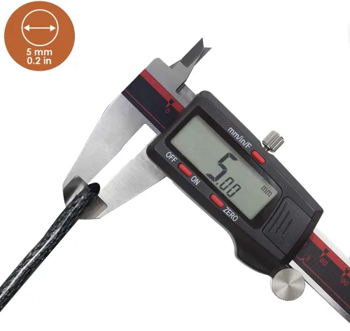 Vista 3 de BV Cable de bicicleta de 2.5 pies con bucles - Cable de acero trenzado resistente al corte de 5 mm (3/16 pulgadas) - Versátil y resistente a la Única