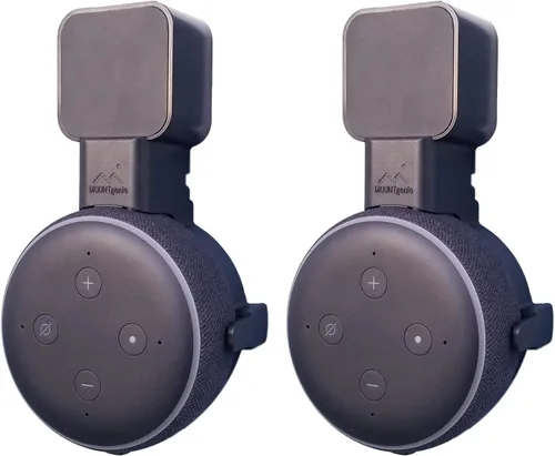 Vista 10 de Echo Dot Wall Mount El original Outlet Hanger Se adapta a Amazon Echo Dot 3ª generación Sin sonido amortiguado Parrilla de altavoces