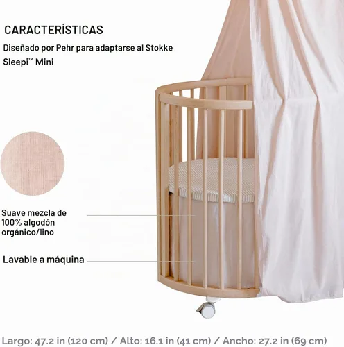 Vista 2 de Stokke Falda de cama Sleepi de Pehr V3 Blush