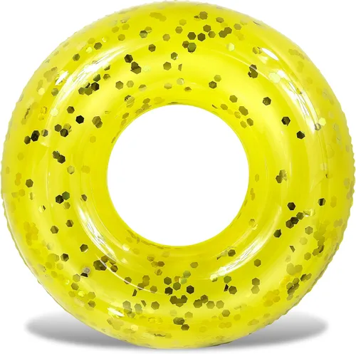 Vista 18 de POZA Flotador de Tubo Inflable para Piscina – Anillo de natación de confeti brillante, Tubo Inflable de Servicio Pesado Resistente a los Rayos UV