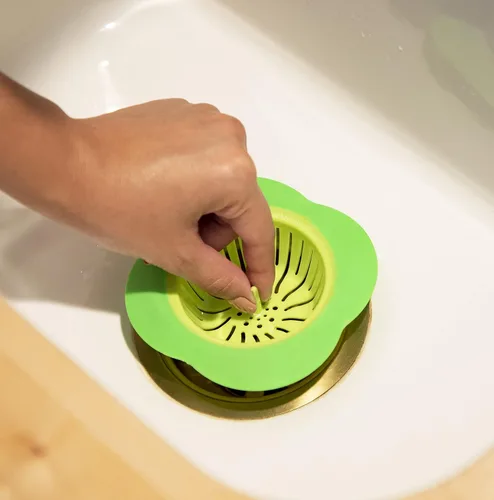 Vista 9 de Evri-Sink - Colador de fregadero con borde ancho grande, herramienta para fregaderos de cocina, se adapta a la mayoría de fregaderos de cocina