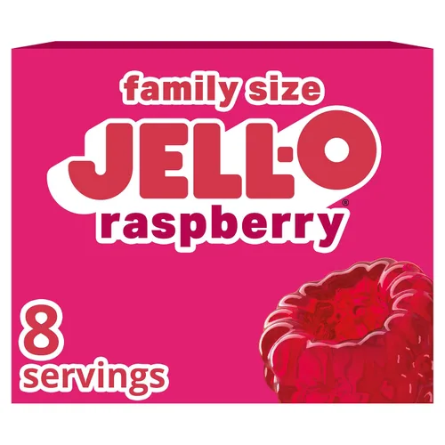 Vista 21 de Jell-O Gelatin Dessert Mix, Family Size, Cherry, 6 oz Box