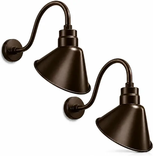 Vista 16 de Luz de letrero de cuello de cisne con pantalla angular negra satinada, 5000 Negro satinado (1 paquete)