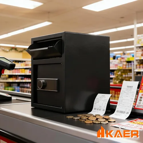 Vista 2 de Caja fuerte de depósito ignífuga de 2.0 pies cúbicos, caja de seguridad con ranura de depósito frontal y cerradura con combinación digital