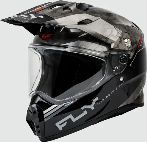 Vista 11 de Fly Racing Casco Trekker sólido (blanco, talla XL)