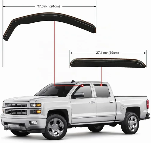 Vista 7 de Nilight Visor de Ventana Compatible con Chevy Silverado 1500/Avalanche 2007 2008 2009 2010 2011 2012 2013 GMC Sierra 1500/Silverado/Sierra