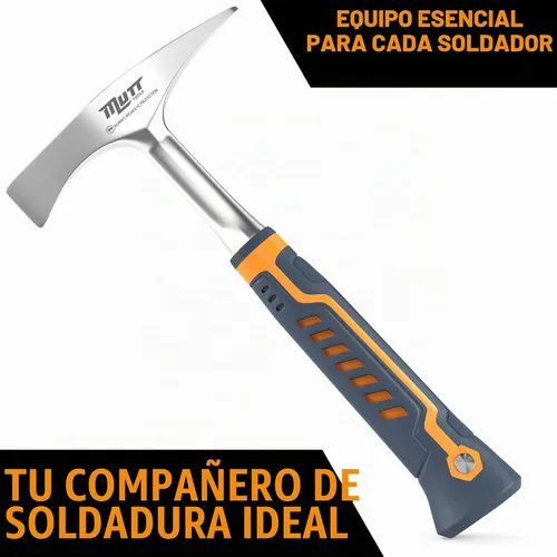 Vista 6 de Mutt Tools - Martillo para soldadura (14 onzas), agarre ergonómico