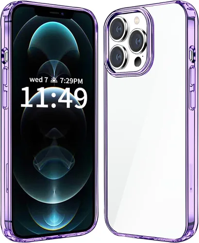 Vista 11 de JJGoo Compatible con iPhone 12 Pro Max, transparente, a prueba de golpes, delgada, antiarañazos, carcasa protectora de policarbonato duro