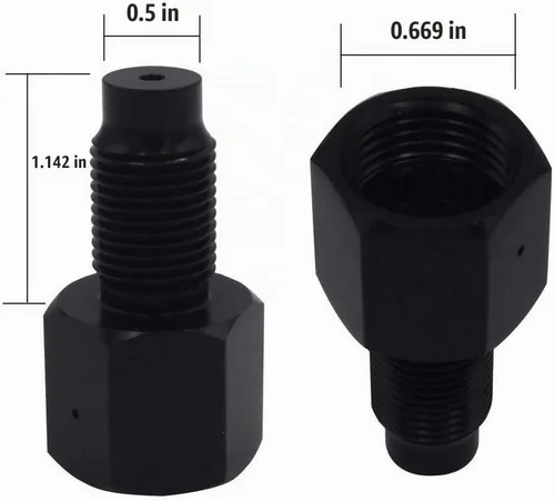 Vista 5 de Genrics Paintball PCP CO2 tanque a 3.10 oz cartucho cápsula roscada adaptador