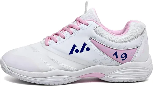 Vista 2 de Condromly Zapatos de pickleball para mujer, suela de goma ligera 19 para agarre y flexibilidad, sin marcas, estabilidad de zapatos de cancha