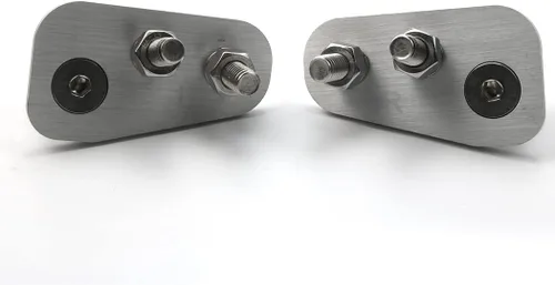 Vista 4 de Par de adaptadores de perno de puerta de golpeador de aluminio para puertas de modelo tardío Jeep CJ7 76-80