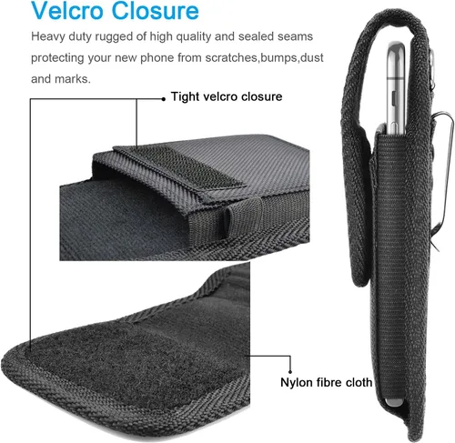 Vista 11 de Funda de nailon para teléfono celular con clip, para Samsung Galaxy S26 S25 FE S24 S22 S21 S20 A37 5G A17 A36 A16 A55 A35 A15 A26 A56 Note 20 10
