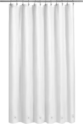 Vista 38 de Barossa Design - Forro de cortina estrecho de PEVA para ducha, con 3 imanes, impermeable, para cabina de baño pequeña, sin PVC, ojales metálicos