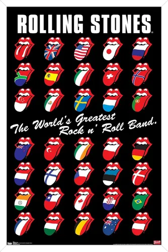 Vista 12 de Trends International Rolling Stones - Póster de pared de cuadrícula, 14.725 x 22.375 pulgadas, versión enmarcada de madera de granero Versión