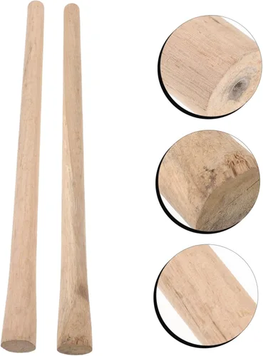 Vista 7 de 2 piezas de mango de madera ergonómico de repuesto para herramientas de granja, azada de madera dura y pala, agarre cómodo para jardinería y diseño