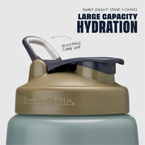 Vista 6 de BlenderBottle Hydration Koda V1.5, botella de agua de medio galón, 74 onzas, bronceado a todo