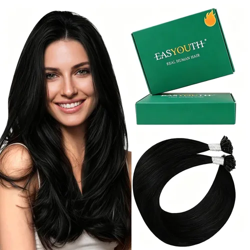 Vista 74 de Easyouth Extensión de cabello humano rubio con cola de caballo, extensiones de cabello humano rubio dorado con reflejos rubios, extensiones