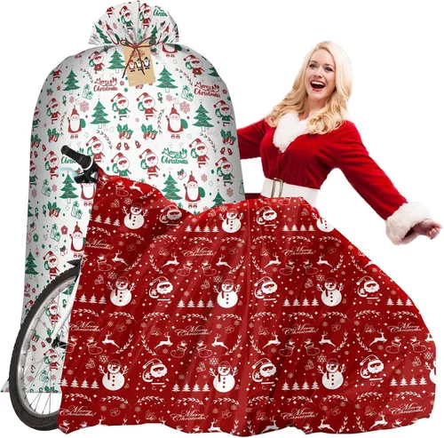 Vista 8 de M-sorflly Bolsas de regalo de Navidad extra grandes para regalos, 1 unidad de 36×60 pulgadas, bolsa de regalo gigante de Navidad para regalos
