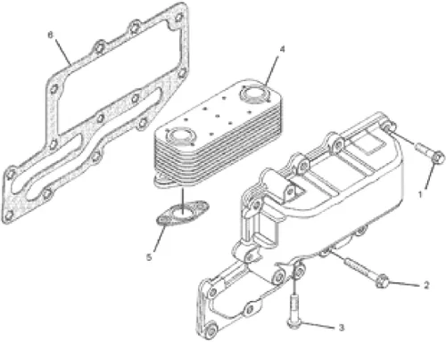 Vista 7 de Núcleo 225-6817 del refrigerador de aceite de la placa 9 para el motor de Caterpillar Perkins 3054C 3054E C4.4