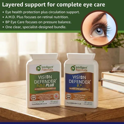 Vista 6 de Vision Defender A.M.D. Plus & BP Eye Care Bundle – Suplementos avanzados para los ojos con AREDS2