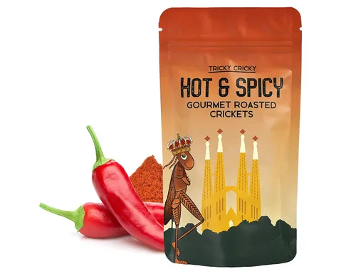 Vista 11 de Tricky Cricky Bocadillos comestibles de grillo saborizados para humanos – Cultivados en Estados Unidos – Aperitivos gourmet únicos y saludables