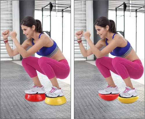 Vista 4 de Fasmov Paquete de 6 cápsulas de equilibrio, puntos de entrenamiento de equilibrio para retoques de sentadillas, equilibrio corporal central