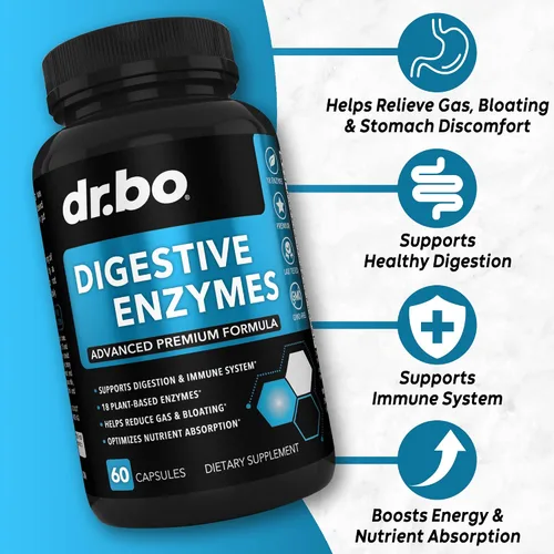 Vista 4 de Enzimas digestivas y limpiador de colon desintoxicante - Suplemento de digestión y píldoras de limpieza intestinal de 15 días para mujeres y hombres