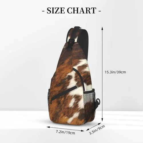 Vista 3 de Bolso bandolera con estampado de piel vacuno rojo y blanco para hombro casual para mujeres y hombres, Piel de vaca roja y blanca., talla única