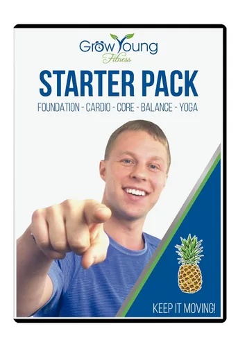 Vista 3 de Grow Young Fitness Paquete de iniciación de ejercicio para personas mayores - Entrenamientos de bajo impacto desde casa - DVD de entrenamiento