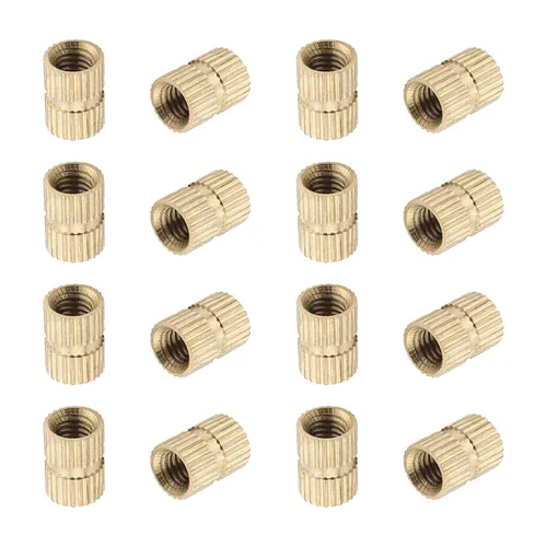 Vista 62 de Tuercas moleteadas de rosca hembra M2x3mm OD Tuercas de inserción roscadas de latón Tuercas de incrustación hidráulicas soldadas juntas Kit surtido