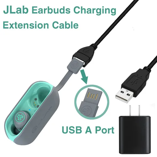 Vista 3 de Adaptador de cargador USB para JLab Go Ai Pop/Sport, JLab Epic Air Sport ANC, JLab JBuds Air/Sport/Ejecutive/Pro/Play Gaming/ANC Auriculares